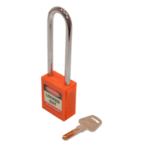 ASEC Safety Lockout Tagout Padlock Long Shackle - Orange