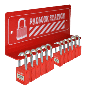ASEC 12 Padlock Mini Lockout Tagout Station - 12 Lock