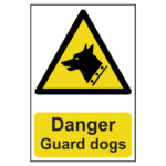 ASEC `Danger: Guard Dogs` Sign 200mm x 300mm - 200mm x 300mm