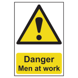 ASEC `Danger: Men at Work` Sign 200mm x 300mm - 200mm x 300mm