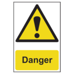 ASEC Danger Warning Sign PVC 200mm x 300mm - 200mm x 300mm