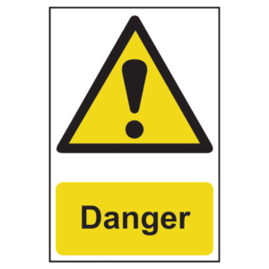 ASEC Danger Warning Sign PVC 200mm x 300mm - 200mm x 300mm