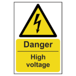 ASEC `Danger: High Voltage` Sign 200mm x 300mm - 200mm x 300mm