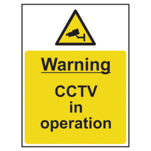 ASEC `Warning: CCTV In Operation` Sign 300mm x 400mm - 300mm x 400mm