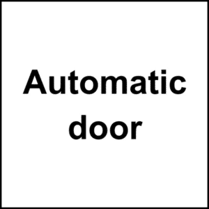 ASEC Automatic Door Sign 150mm x 150mm - 150mm x 150mm
