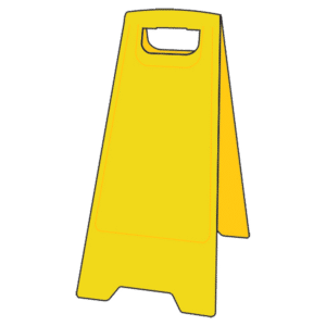 ASEC Heavy Duty Yellow `A` Board 60cm - 60cm
