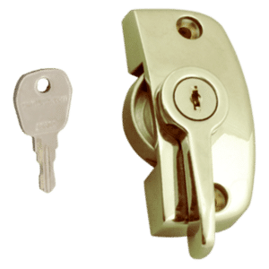 ASEC Window Pivot Lock - Gold Locking Without Keep
