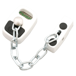 ASEC Door Chain with Fixing Kit - White