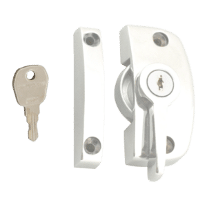 ASEC Window Pivot Lock - White Locking With 11.5mm Keep