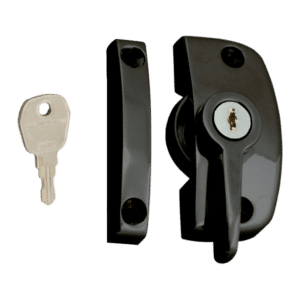 ASEC Window Pivot Lock - Black Locking With 11.5mm Keep