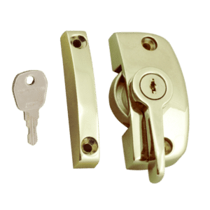 ASEC Window Pivot Lock - Gold Locking With 11.5mm Keep