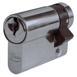 Asec Euro Half Cylinder With Adjustable Cam - 6 Pin - 45mm (35/10) NP