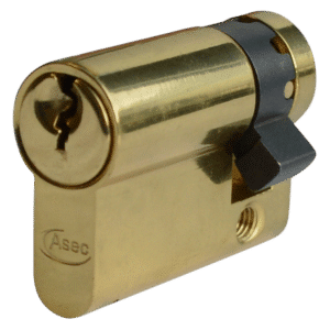Asec Euro Half Cylinder With Adjustable Cam - 6 Pin - 45mm (35/10) PB