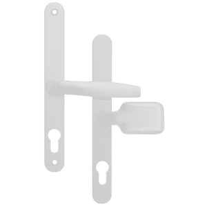 ASEC 68mm Lever Pad UPVC Door Furniture With Snib - White