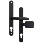 ASEC 68mm Lever Pad UPVC Door Furniture With Snib - Black