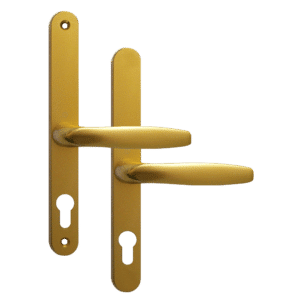ASEC 68mm Lever UPVC Door Furniture No Snib - Polished Gold