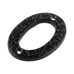 ASEC Antique Style Metal Numerals - 75mm Black '0' (Bagged)