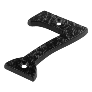 ASEC Antique Style Metal Numerals - 75mm Black '7' (Bagged)