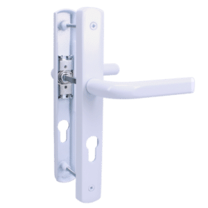 ASEC 70 Lever/Lever Door Furniture To Suit Ferco - 200mm Backplate - White
