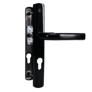 ASEC 70 Lever/Lever Door Furniture To Suit Ferco - 200mm Backplate - Black