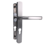ASEC 70 Lever/Lever Door Furniture To Suit Ferco - 200mm Backplate - Satin Silver