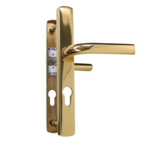 ASEC 70 Lever/Lever Door Furniture To Suit Ferco - 200mm Backplate - Polished Gold