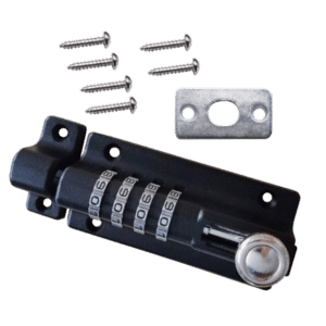ASEC Combination Tower Bolt Black - 4 Wheel Combination