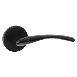 ASEC URBAN Madison Lever on Round Rose Door Furniture Ebony - Black (Boxed)
