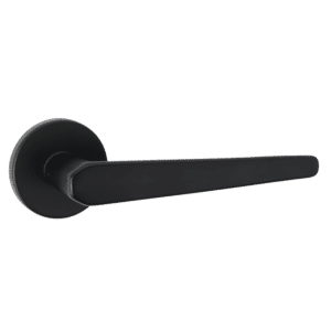 ASEC URBAN Orlando Lever on Round Rose Door Furniture Ebony - Black (Boxed)