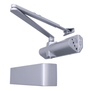 ASEC Architectural Size 2-4 Door Closer With Backcheck CE/UKCA FD120 C/W Cover & Arm - Silver