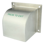 ASEC Exit Button Cover Stainless Steel - Engraved - Press To Exit