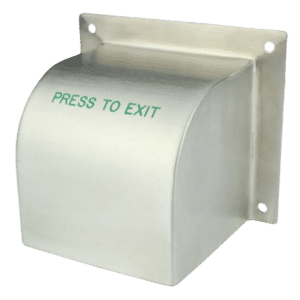 ASEC Exit Button Cover Stainless Steel - Engraved - Press To Exit