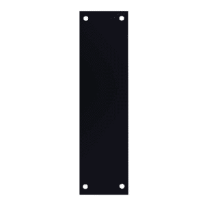 ASEC Finger Plate 75mm Width x 1.2mm Depth (BL) Powder Coated Stainless Steel Black - 350mm Height Black