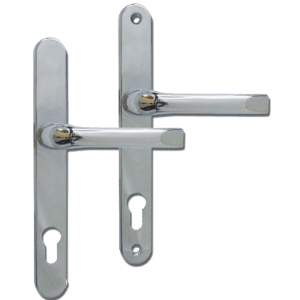 ASEC 92 Lever/Lever UPVC Furniture - 240mm Backplate - Chrome Plated (Unsprung)
