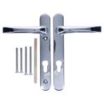 ASEC 92 Lever/Lever UPVC Furniture - 220mm Backplate - Chrome Plated