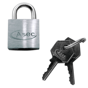 ASEC KA Open Shackle Chrome Finish Padlock - 50mm KA