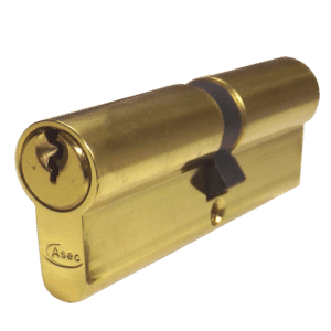 ASEC 5-Pin Euro Double Cylinder - 90mm 45/45 (40/10/40) KD PB