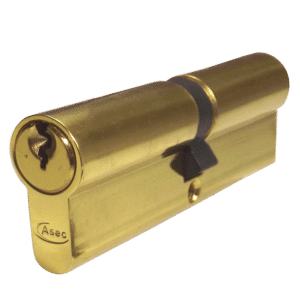 ASEC 5-Pin Euro Double Cylinder - 100mm 50/50 (45/10/45) KD PB