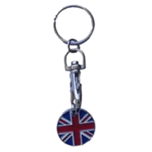 ASEC Trolley Token Key Ring - Union Jack