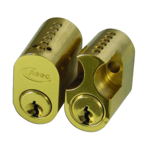 ASEC 6-Pin Scandinavian Oval External / Internal Cylinder - PB KD (Boxed)