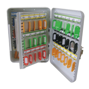 ASEC Key Cabinet - Key Locking - Cream - 84 Keys