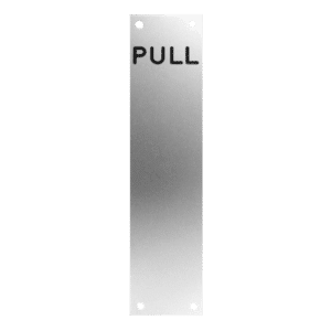 ASEC 75mm Wide Aluminium `Pull` Finger Plate - 300mm SAA