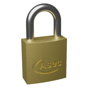 ASEC KD Open Shackle Brass Padlock - 20mm KD Visi