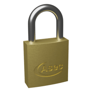 ASEC KD Open Shackle Brass Padlock - 25mm KD Visi