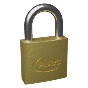 ASEC KA Open Shackle Brass Padlock - 30mm KA `C` Boxed