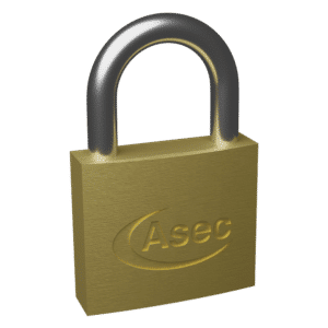 ASEC KA Open Shackle Brass Padlock - 35mm KA `D` Boxed
