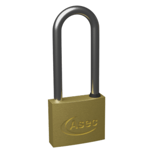 ASEC KD Long Shackle Brass Padlock - 40mm KD Visi