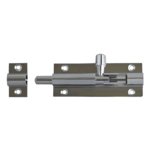 ASEC Chrome 25mm Wide Straight Barrel Bolt - 64mm Visi
