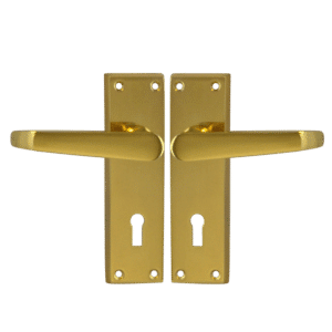 ASEC Victorian Plate Mounted Lever Furniture - PB Lever Lock Visi