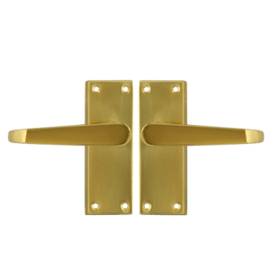 ASEC Victorian Plate Mounted Lever Furniture - PB Lever Latch Visi